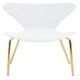 image 2 of Interiors By Premier Comfortable Dining Chair With White Seat And Gold Chrome Legs, Elegant Chair For Table, Modern Dining Chair