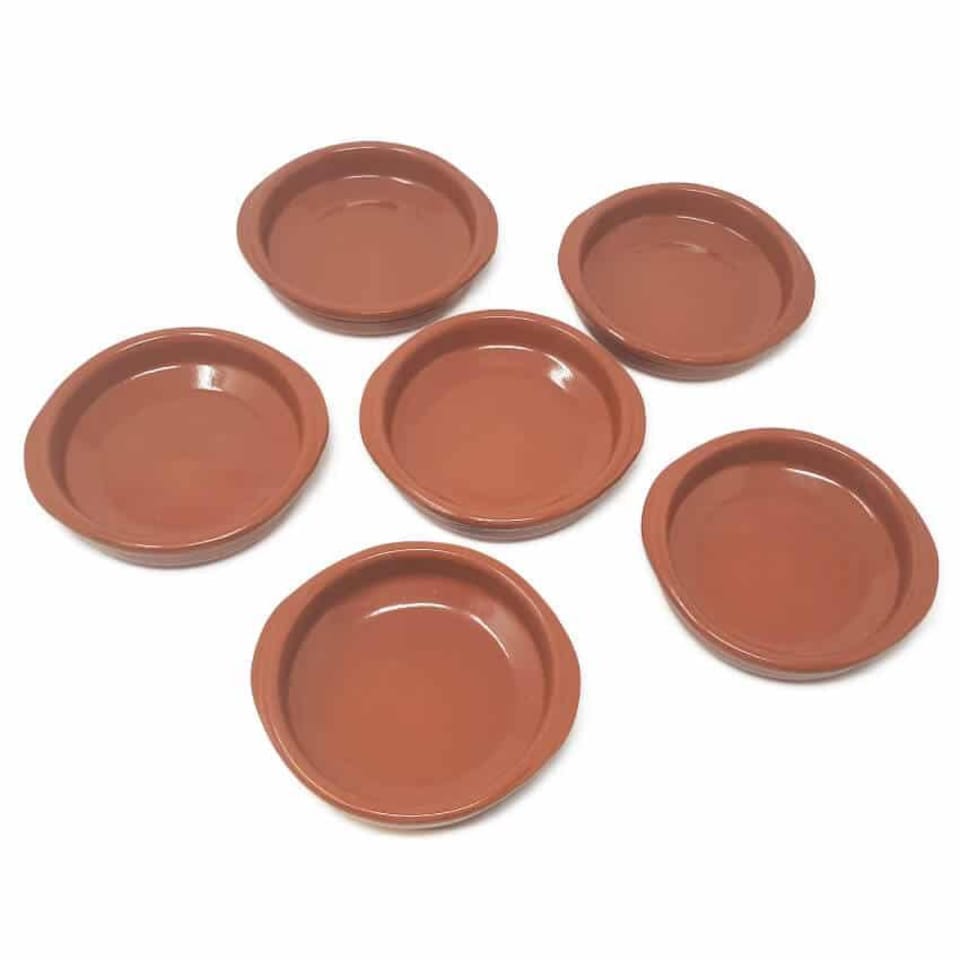 image 1 of Verano Spanish Ceramics El Toro Glazed Set of 6 Tapas Bowls - 12cm Brown | Brown | Brown | 6