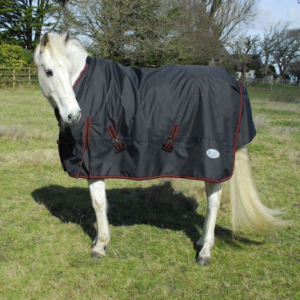 image 1 of Rhinegold Thor Outdoor Rug Black | Size: 5ft 0
Colour: Black/Red