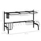 image 5 of HOMCOM Large Dish Drainer Rack Over The Sink, 2 Tier Adjustable Dish Drainer 51-93cm, Space Saving Kitchen Counter Shelf Organiser, Black