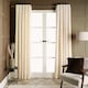 image 1 of OHS Cable Knit Fleece Thermal Insulated Ring Top Panel Pair Eyelet Curtains, 66x90" | Cream