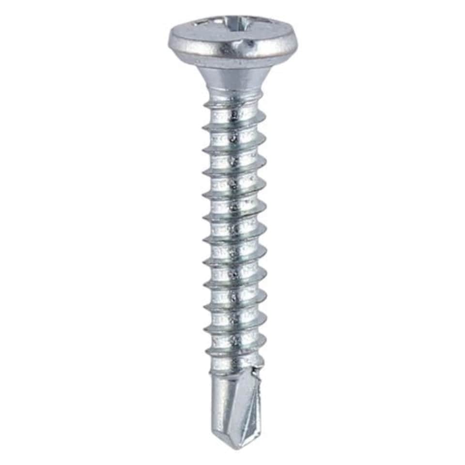 image 1 of Timco - Window Fabrication Screws - Friction Stay - Shallow Pan Countersunk - PH - Self-Tapping - Self-Drilling Point - Zinc (Size 4.8 x 23 - 1000 Pieces)