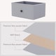 image 5 of Vida Designs Chorley 1 Drawer Fabric Drawer Chest, Beige & Grey Wood