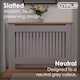 image 4 of Medium Grey Wooden Slatted Grill Radiator Cover MDF Cabinet