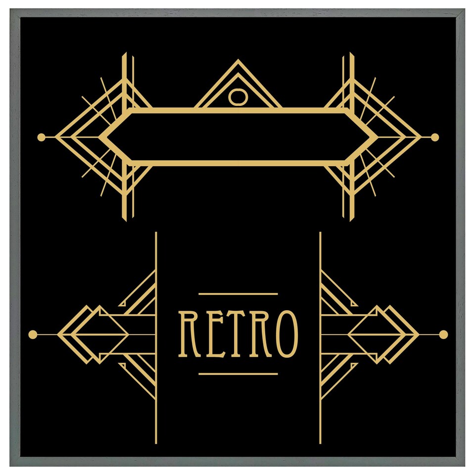 image 1 of Art deco retro (Picture Frame) Brown | XL