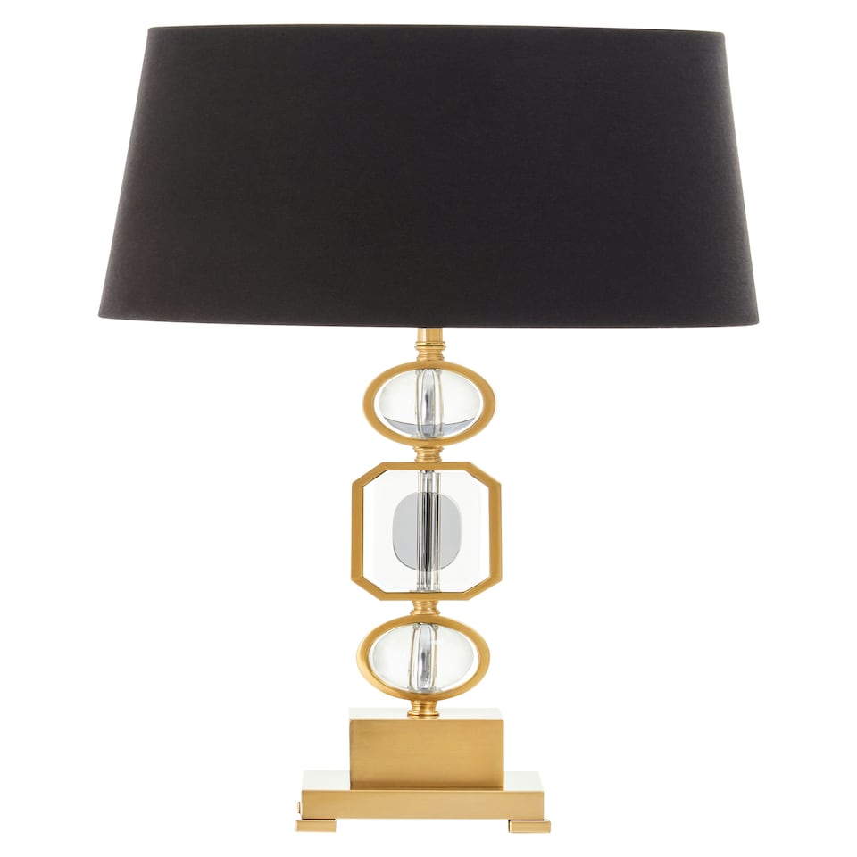 image 1 of Interiors by Premier Gold And Crystal Table Lamp Gold