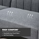 image 3 of HOMCOM 3 Seater Linen Sofa Bed with Adjustable Backrest for Living Room