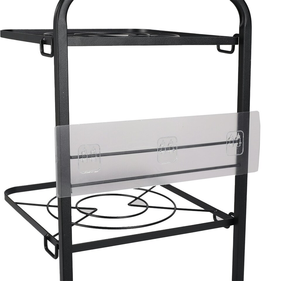 image 1 of Living and Home 3-Tier Kitchen Pot Pan Organizer Rack Black