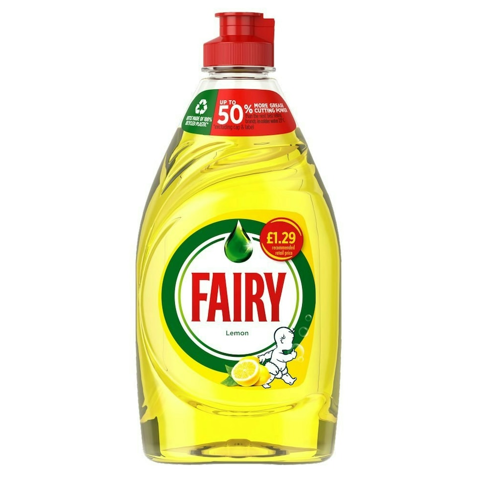 image 1 of Fairy Lemon Washing Up Liquid with LiftAction 320ML (Pack of 10)