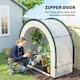 image 7 of Outsunny Foldable Small Greenhouse, Mini Greenhouse with PE Base, Green | Green | Green