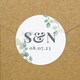 image 3 of Personalised Botanical Initial Sticker Set