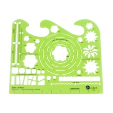 Jakar Metric Templates - Landscape: Scale 1:50. 202x171mm (4674)