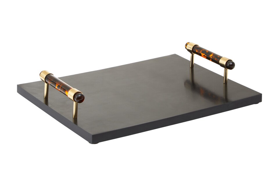 image 1 of Roma Rectangular Tortoise Shell Tray