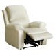 image 1 of Faux Leather Reclining Arm Chair In Ivory