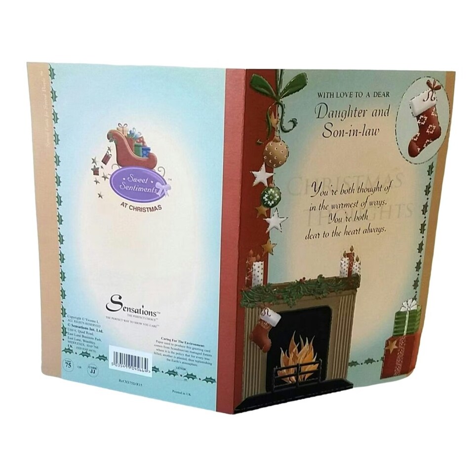 image 1 of To A Dear Daughter and Son-in-law At Christmas Time Greetings Card