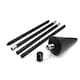 image 4 of Harbour Housewares Metal Cone Garden Fire Torches - 1.46m - Black - Pack of 2