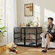 image 2 of PawHut Dog Crate Furniture with Anti-Chew Resistant Mesh for XL Dogs 