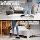 image 2 of Long Handled Upright Dustpan and Brush Set Ergonomic Standing Sweeper