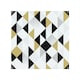 image 1 of Gold & Black Geometric Triangles Splash Back | White