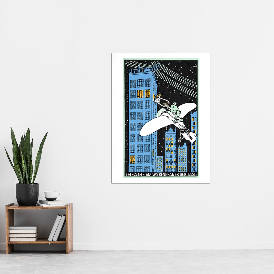 image 1 of Rendezvous on 968th Floor of a Skyscraper Jung Huge Wall Art Poster Print 24X32"