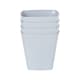 image 1 of Wham studio 4x 14cm Square Plastic Planter | Grey | Cool Grey