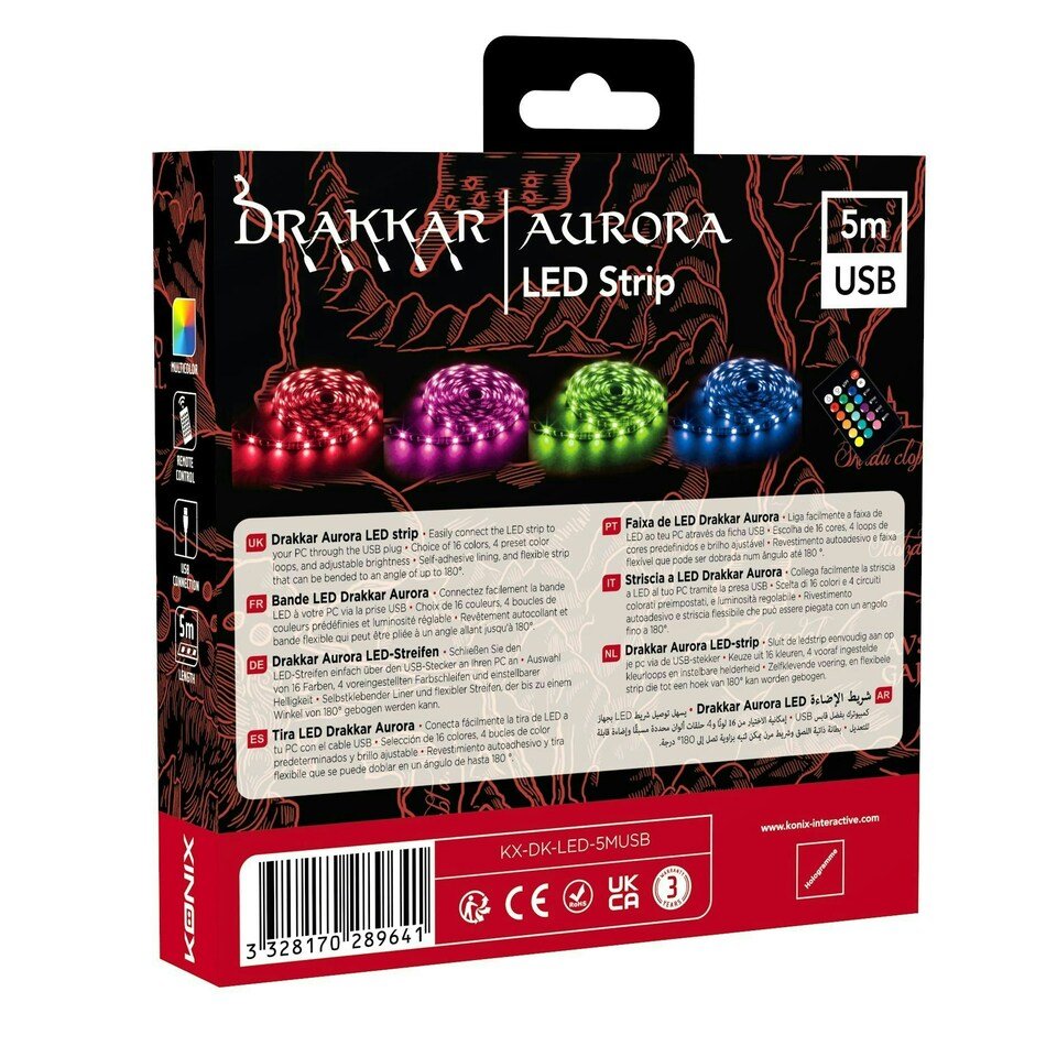 image 1 of KX DK AURORA LED STRIP 5M USB