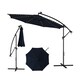 image 10 of COSTWAY 303 cm Patio Parasol Solar LED Cantilever Offset Umbrella Red