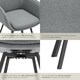 image 5 of Dining Chair Alicon - swivel armchair with padding and continuous backrest - Set of 4 Grey | Anthracite