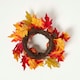 image 4 of Homescapes Orange Autumn Wreath with Pumpkins