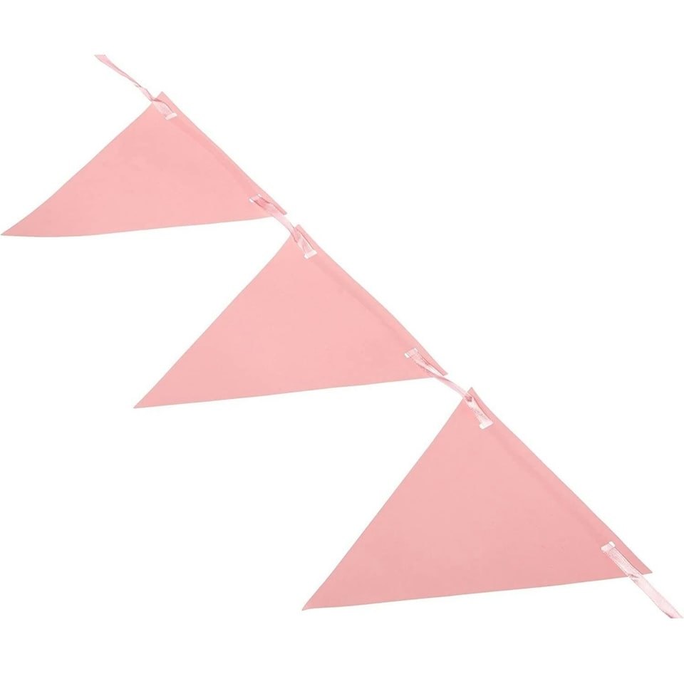 Amscan Paper Pennant Banner - Baby Pink - One Size