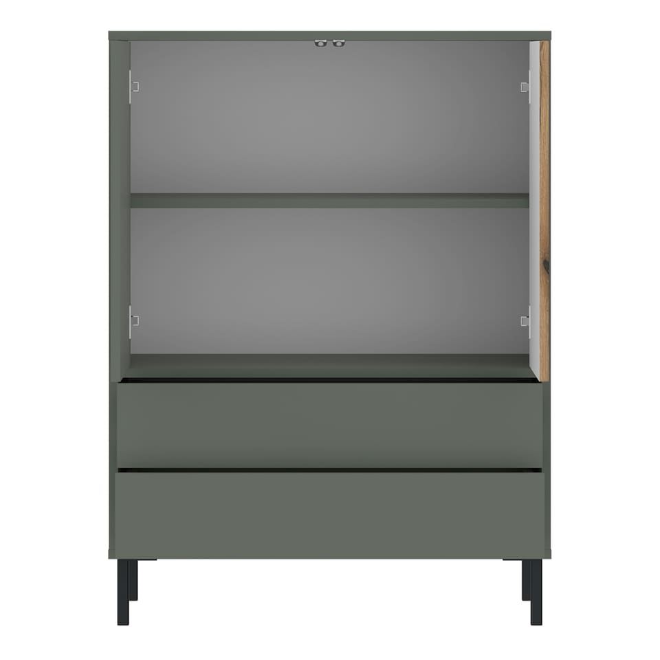 image 1 of Darwin Sideboard 2 Door 2 Drawer in Green/Oak