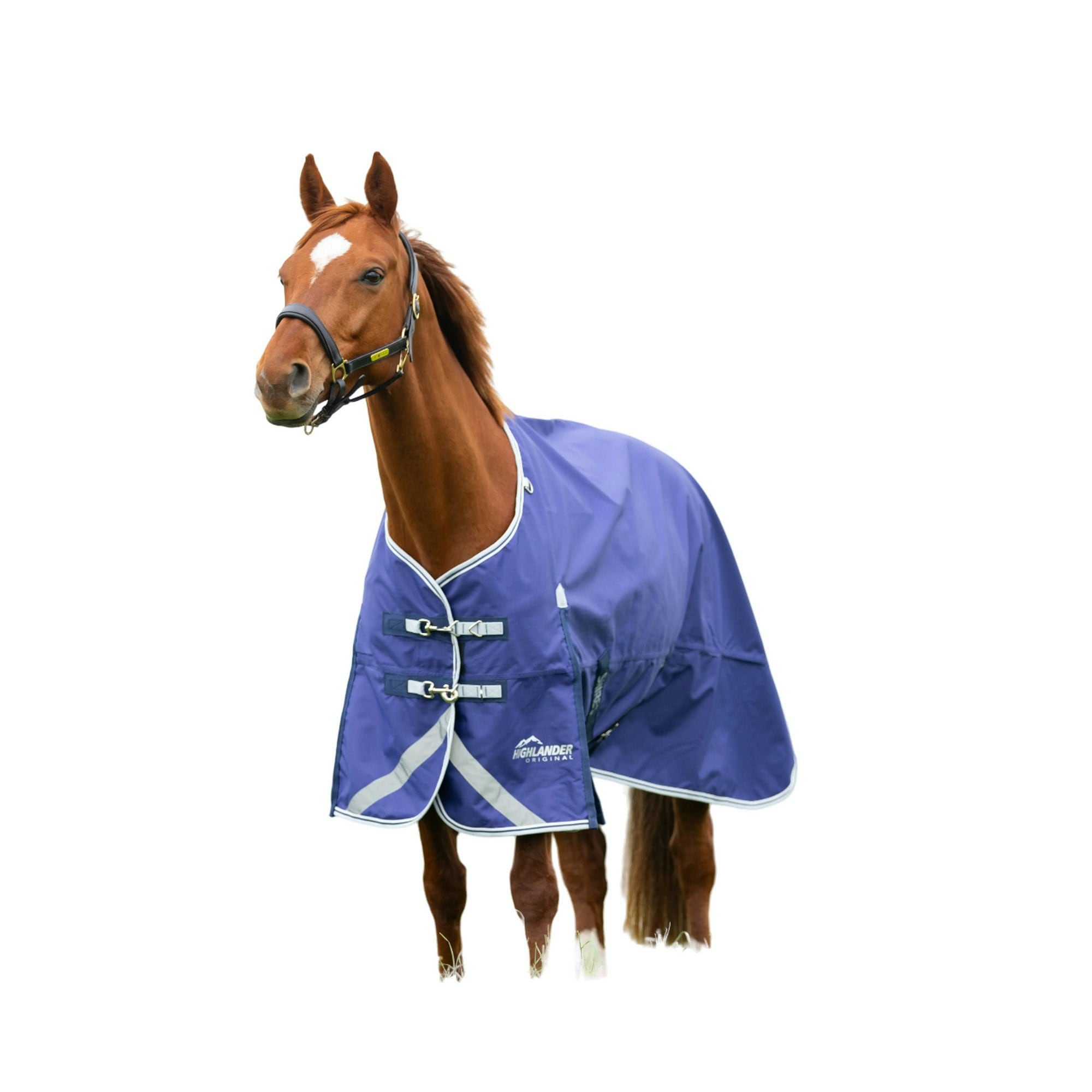 Shires Highlander Original Lite Horse Turnout Rug & Neck Cover - Navy - 5´ 3"