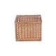 image 2 of Wicker Double Steamed Open Storage Basket Small | Brown | Brown