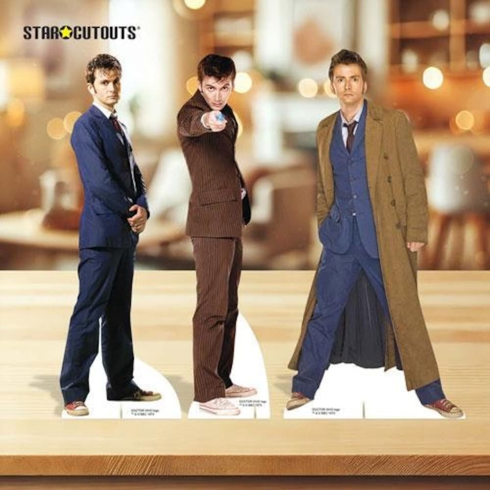 image 1 of Tenth Doctor Dr Who David Tennant Table Top Cardboard Cutouts - Pack of 3