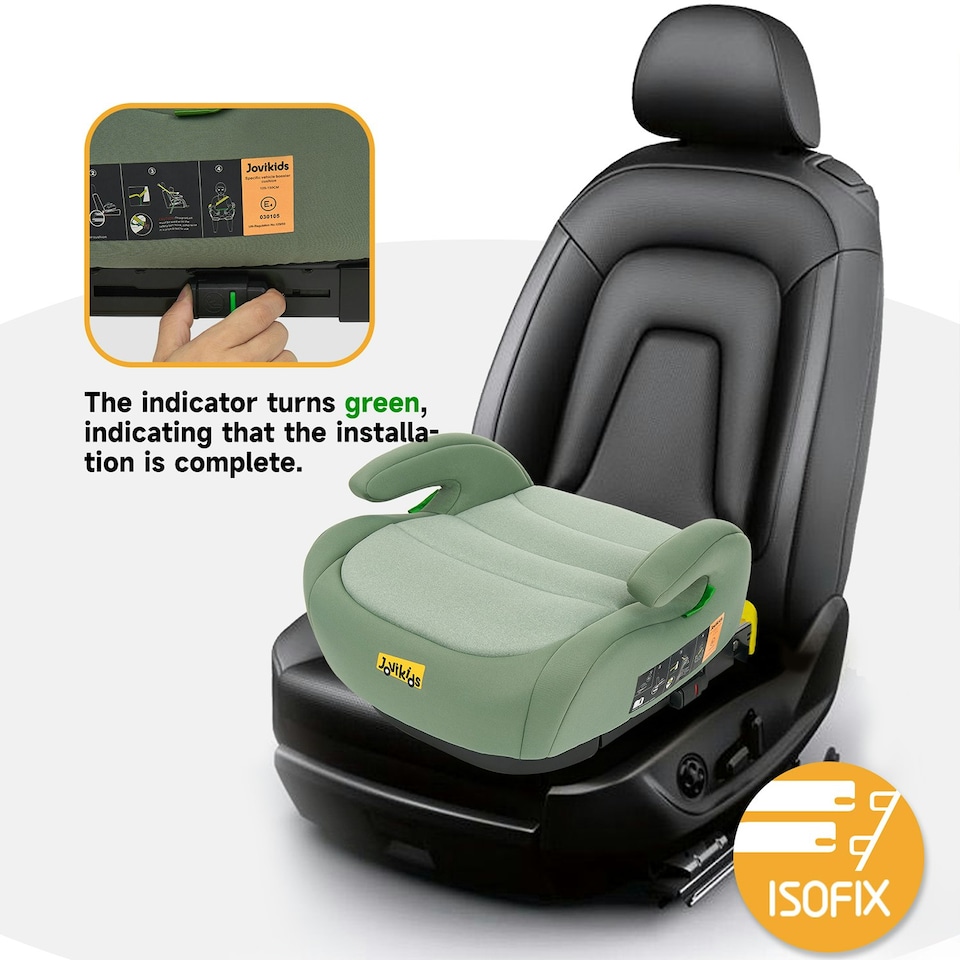 image 1 of JoviKids Ohho Isofix Booster Seat - Green