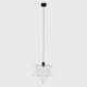 image 3 of ValueLights Retro Matte Black Ceiling Pendant Light Fitting With Grey Geometric Star Shade