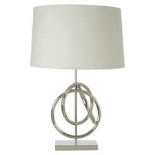 Interiors by Premier Table Lamp with Banded Base Silver