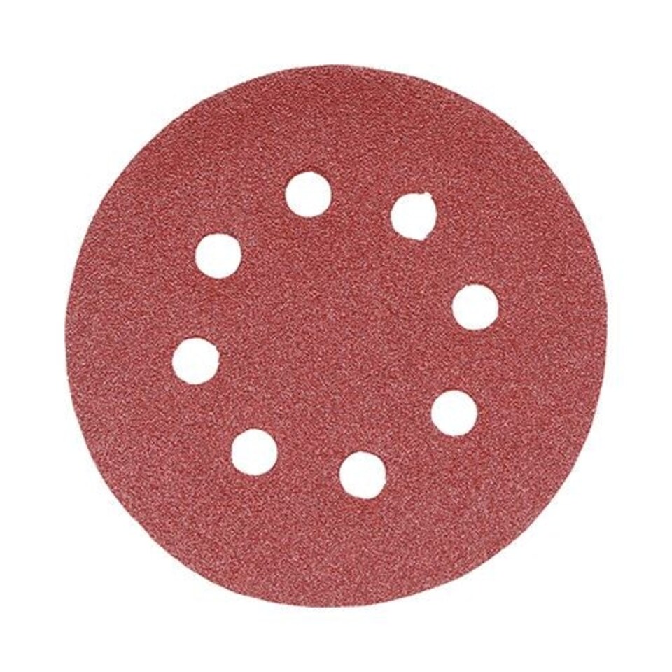 image 1 of Timco - Random Orbital Sanding Discs - 80 Grit - Red (Size 125mm - 5 Pieces)