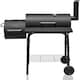 image 1 of Alivio Large Oil Drum Charcoal BBQ Grill with Offset Smoker