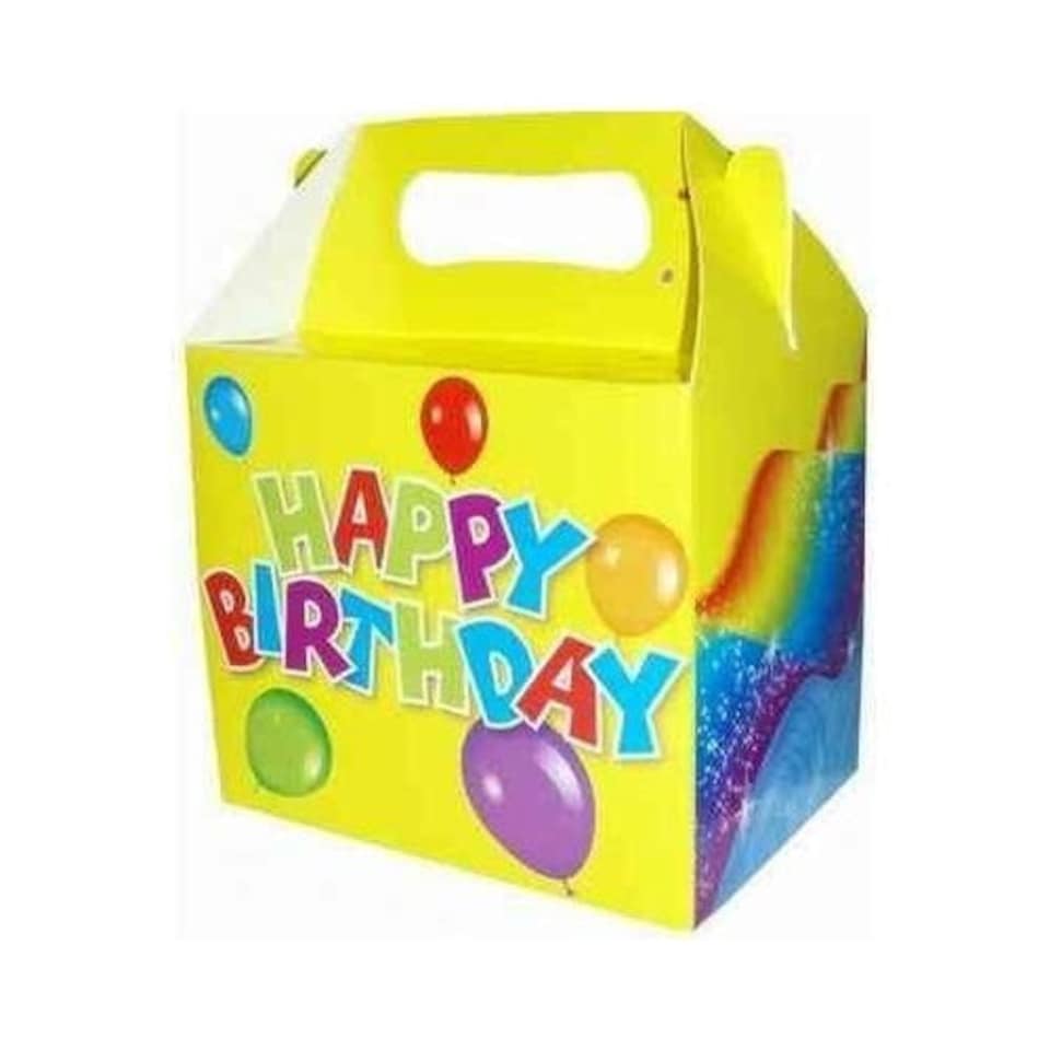 image 1 of Pack of 6 Happy Birthday Lunch Meal Boxes Party Bags