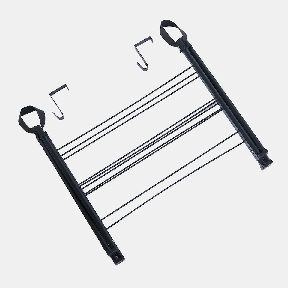 image 1 of OHS Over Door 5M Clothes Airer Utility Caravan Towel Clothes Drying Rack Hanger Compact