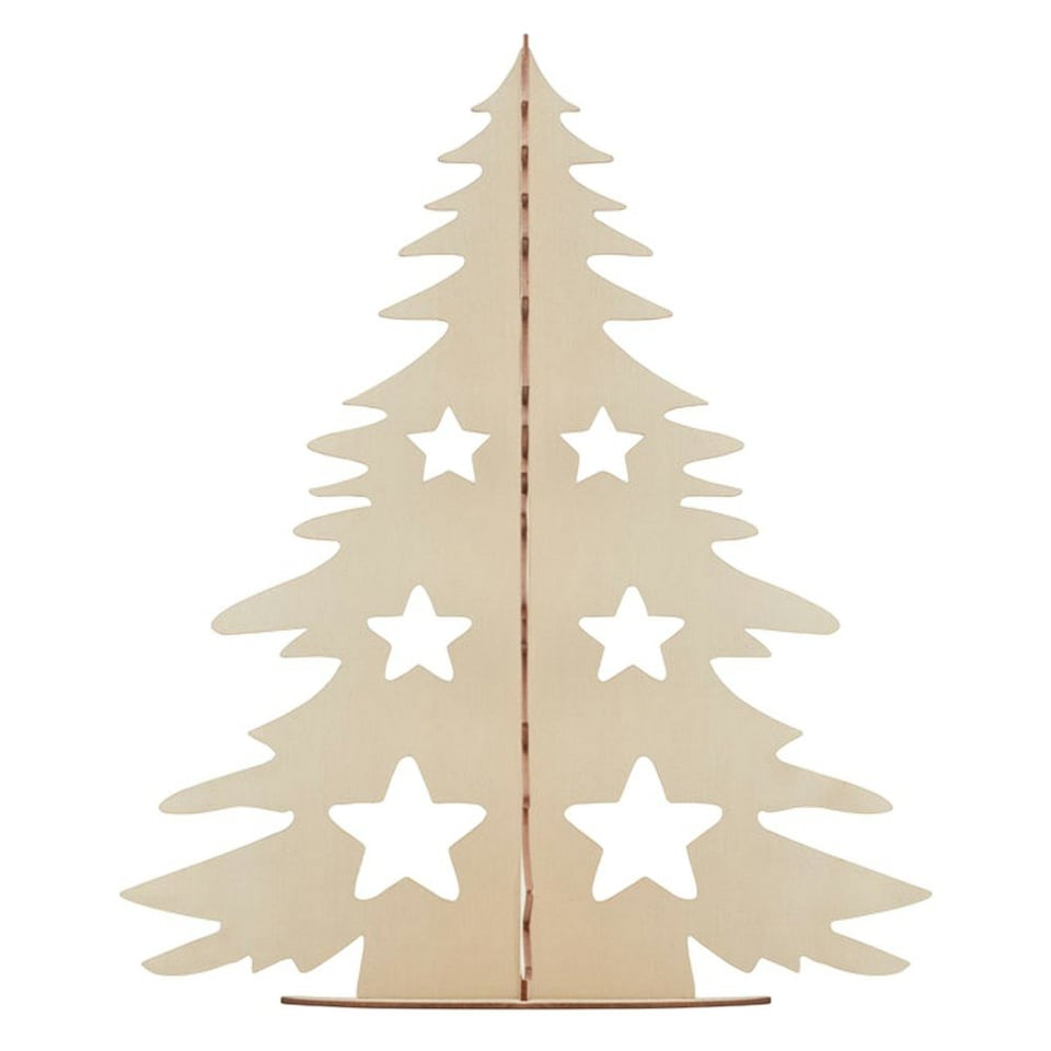 image 1 of MidOcean Tree And Paint Wooden Christmas Tree - Wood - One Size Brown