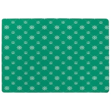 Nautical Elements on Green (Rug) Green | XL: 160x230cm