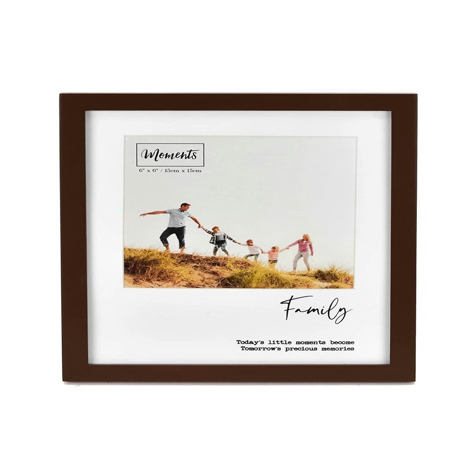 image 1 of Widdop Modern Wooden Brown Photo Frame 6x 4" - Family Brown | One Size