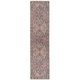 image 1 of KUKOON Red Distressed Persian Style Non Slip Washable Low Pile Runner Rug 80cm x 300cm Red
