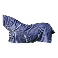 Firefoot 50Gm Standard-Neck Detachable Neck Horse Turnout Rug - Navy/Grey - 5´ 6"