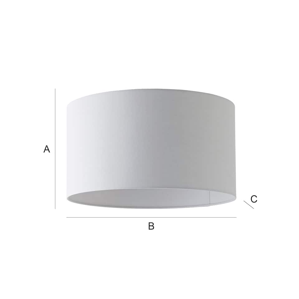 image 1 of ValueLights Reni Large Grey Fabric Pendant Shade | Grey