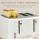 image 5 of HOMCOM Kettle and Toaster Set 1.7L Rapid Boil Kettle & 4 Slice Toaster White