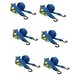 image 1 of 6 Trailer Car Recovery Trailer Ratchet Lashing Tie Down Strap 750kgs 30ft x 50mm