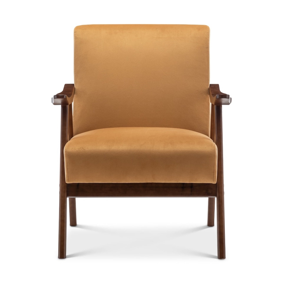 image 1 of Velvet Gold Selma Accent Chair